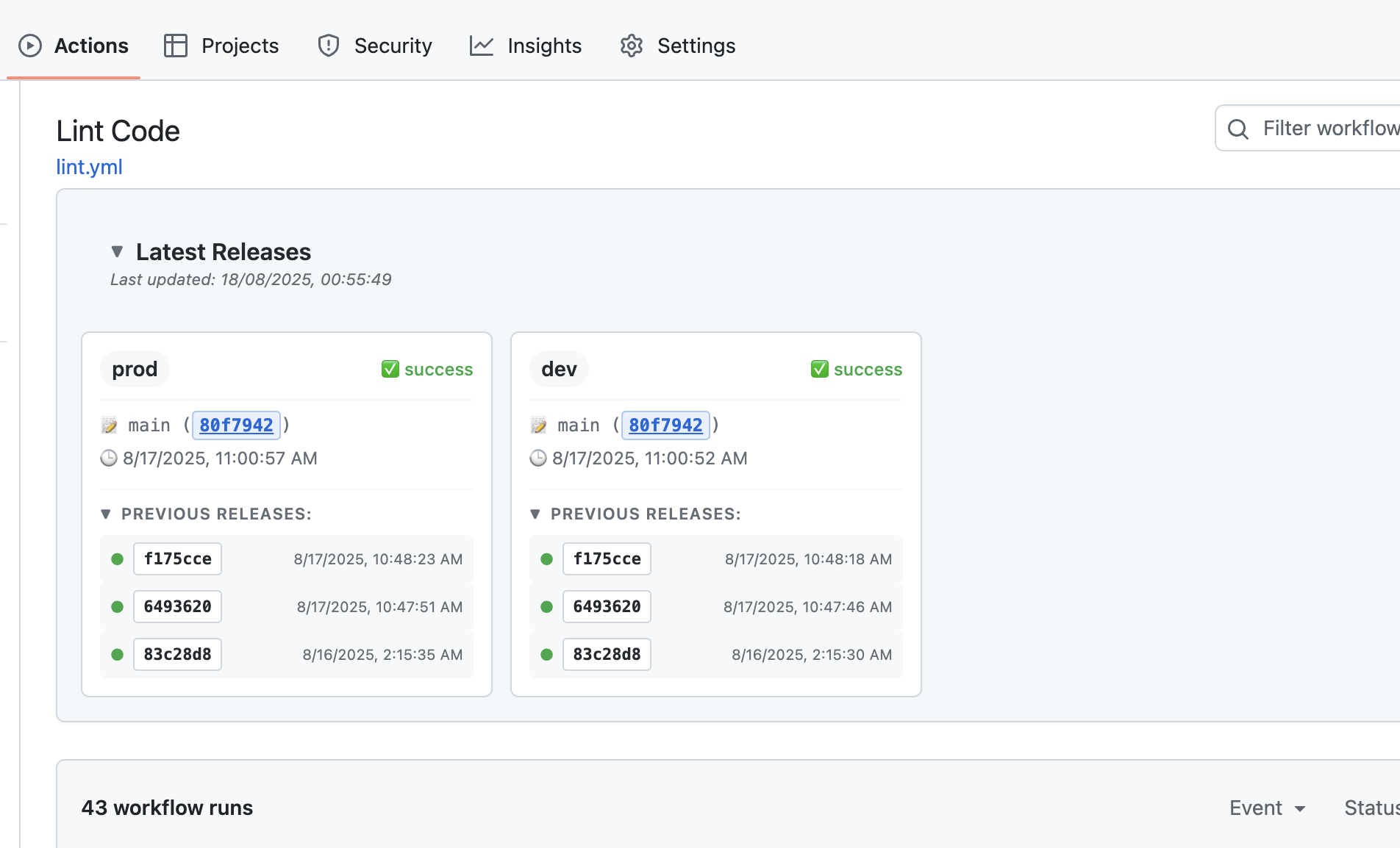 Supercharge Workflows Dashboard